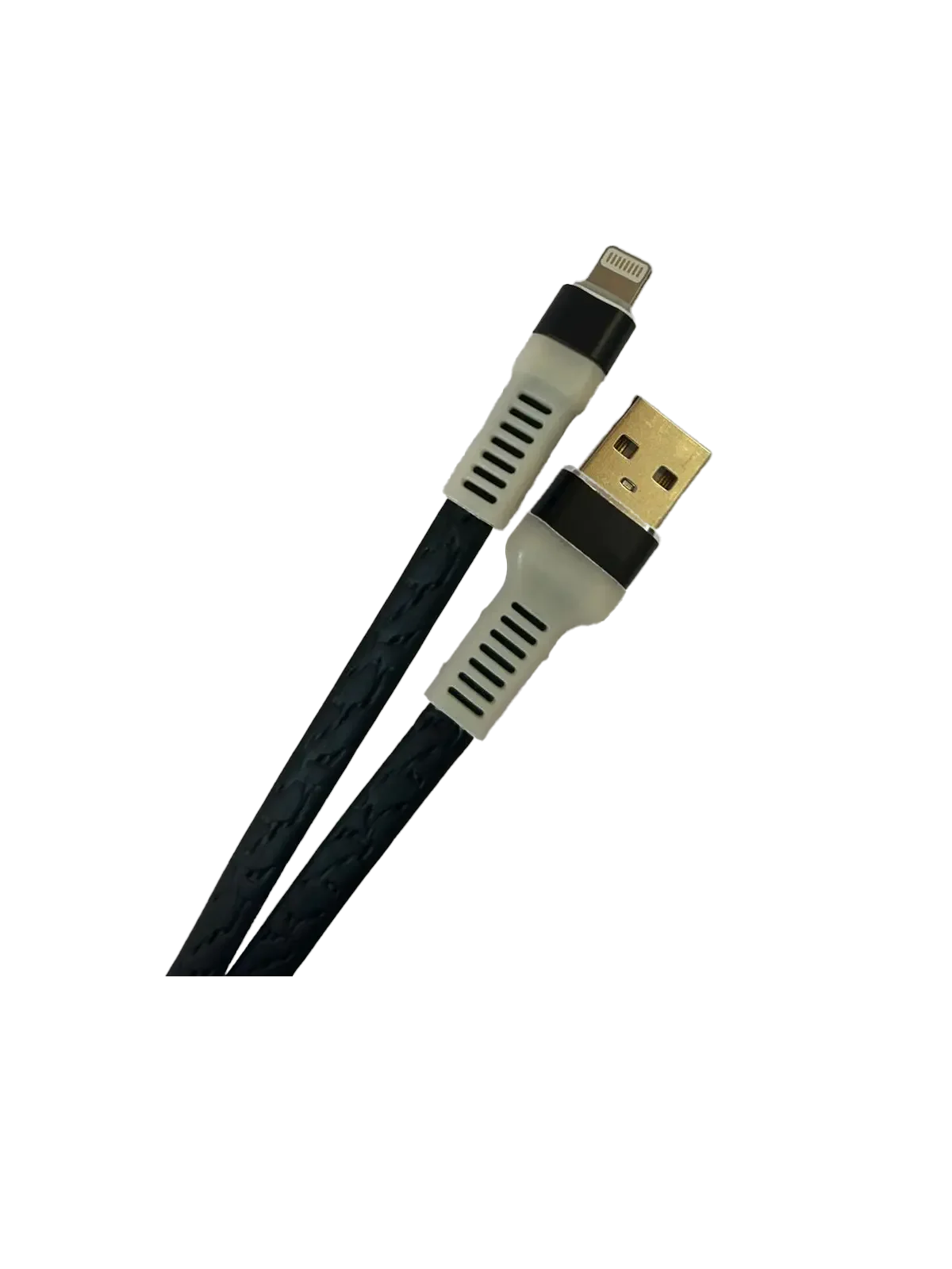 Cablu Încărcare iPhone - USB-A la Lightning, imitație piele, 1m, Negru Accesorii auto - RevAuto.ro