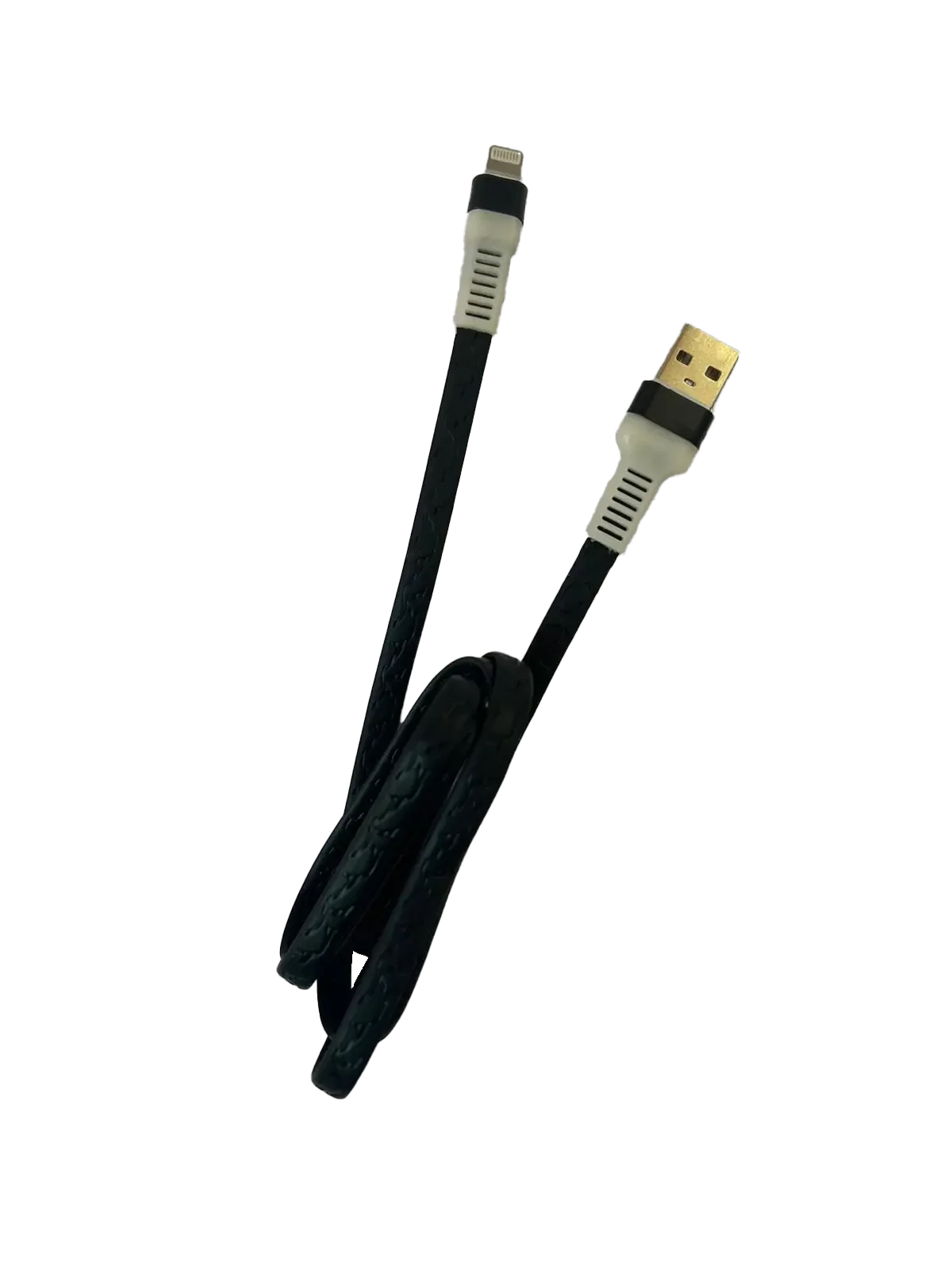 Cablu Încărcare iPhone - USB-A la Lightning, imitație piele, 1m, Negru Accesorii auto - RevAuto.ro