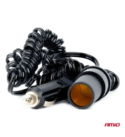 Prelungitor priză brichetă auto 12V 24V 300cm AMIO-03805 RevAuto - Accesorii auto