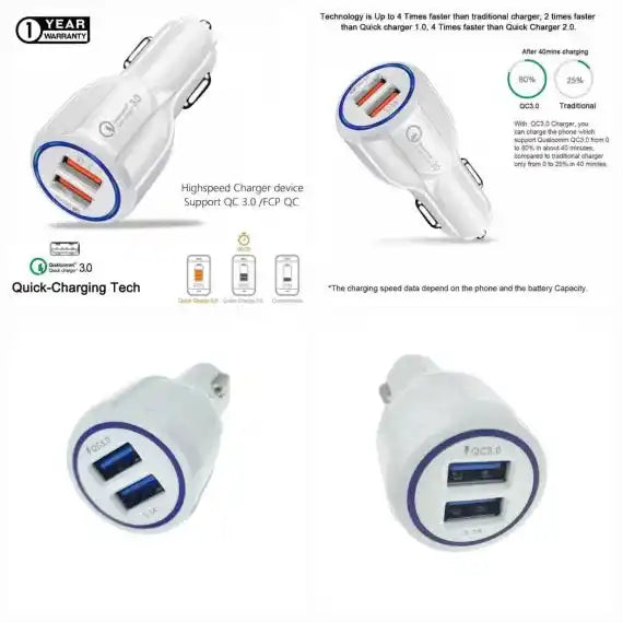 Incarcator auto 2.4A QC3.0