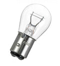 Bec Halogen S25 BAY15D 12V 21/5W pentru stop frână spate auto, cu bază metalică dublu contact, ideal pentru siguranță rutieră.