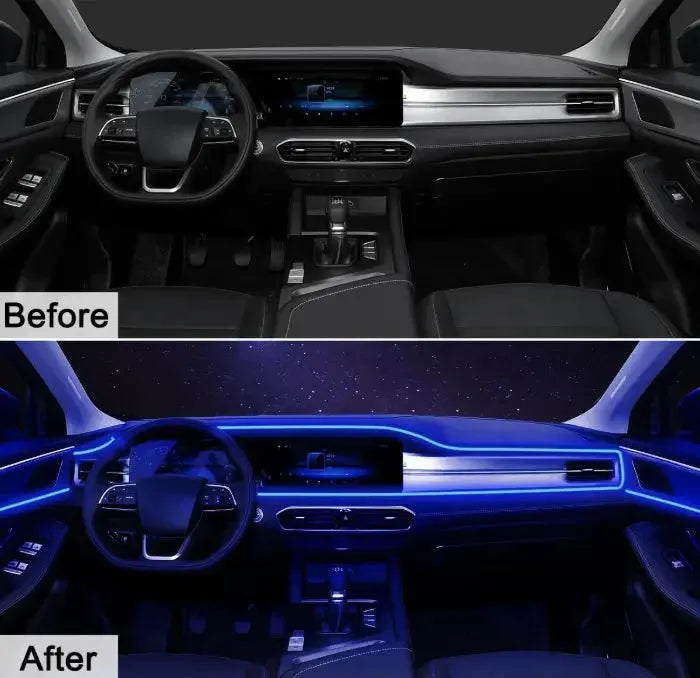 Lumini ambientale auto 6M neon RGB, aplicatie prin Bluetooth,12V, 6m, Multicolor, 6APP - RevAuto.ro - Accesorii auto