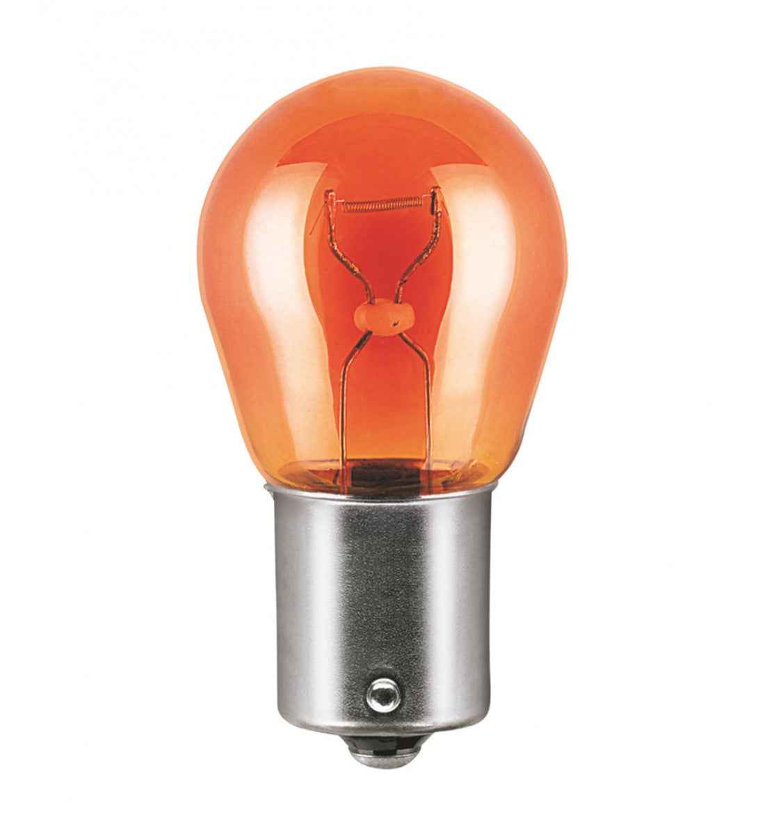 Bec Halogen Semnalizare Auto S25 12V 21W Portocaliu cu soclu BAU15S, ideal pentru semnalizare direcție la autoturisme. Oferă lumină intensă și durabilitate.