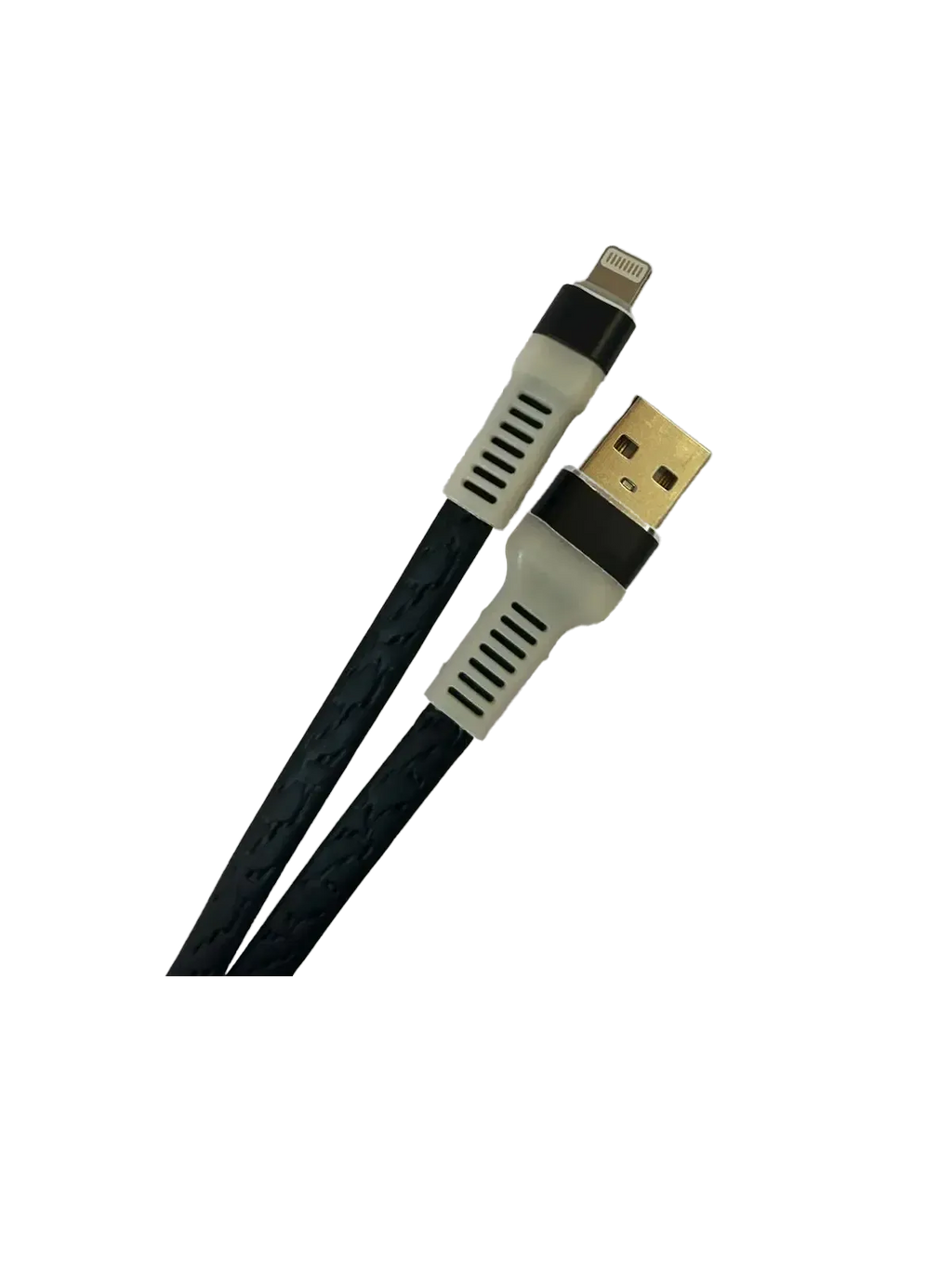 Cablu Încărcare iPhone - USB-A la Lightning, imitație piele, 1m, Negru Accesorii auto - RevAuto.ro