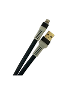 Cablu Încărcare iPhone - USB-A la Lightning, imitație piele, 1m, Negru Accesorii auto - RevAuto.ro