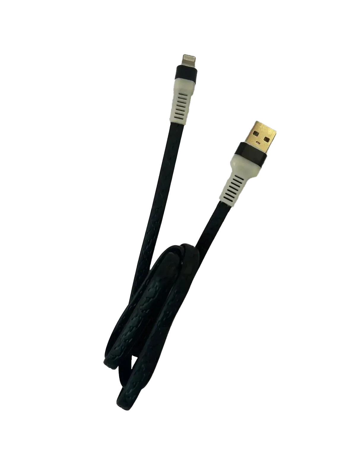 Cablu Încărcare iPhone - USB-A la Lightning, imitație piele, 1m, Negru Accesorii auto - RevAuto.ro