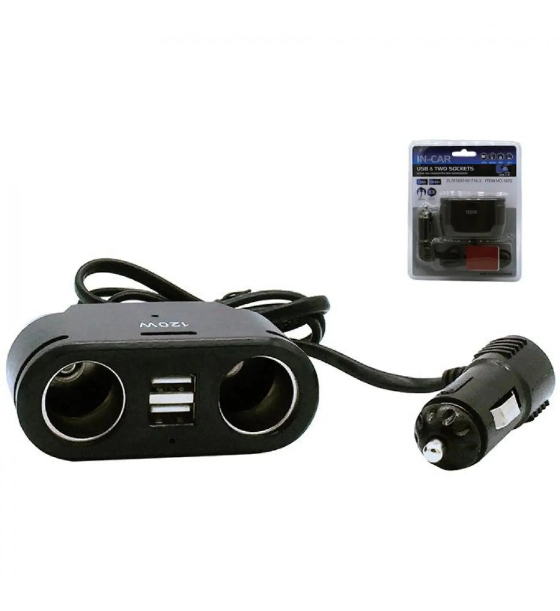 Încărcător Auto Olesson 1672, 2 Prize + 2 Porturi USB RevAuto.ro - Accesorii auto