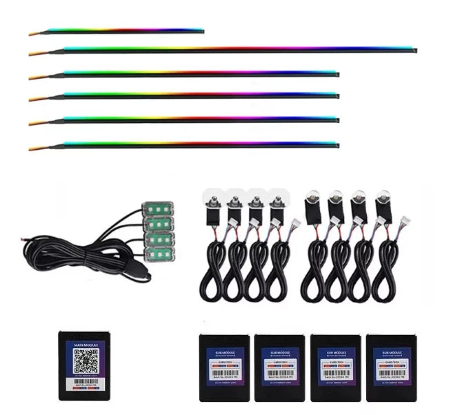 Kit 18 in 1 lumini ambientale auto RGB dinamice, Symphony